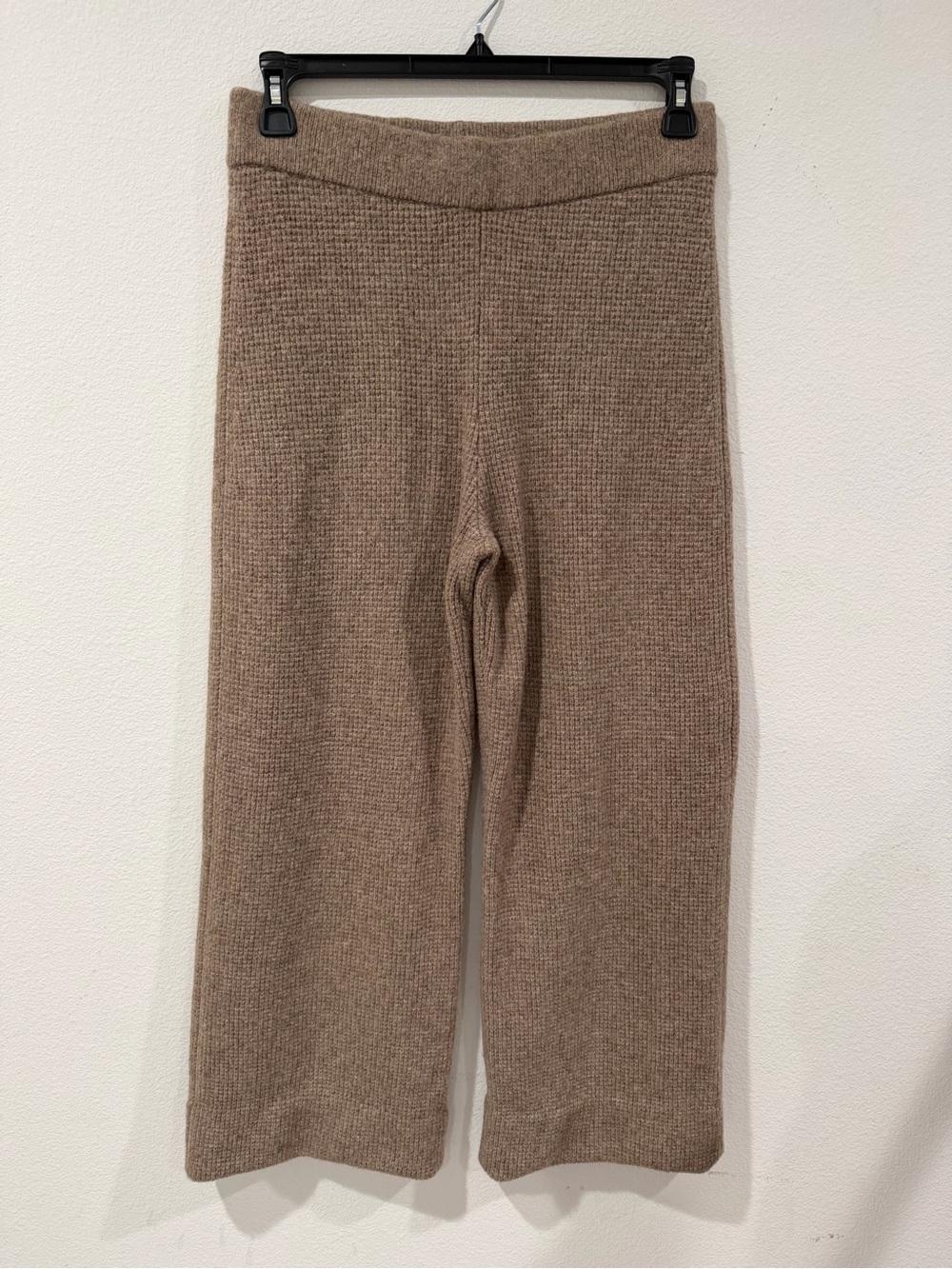 NWT Lou & Grey Taupe Waffle Knit Wide Leg Lounge Pants M Cozy Warm - Picture 2 of 7
